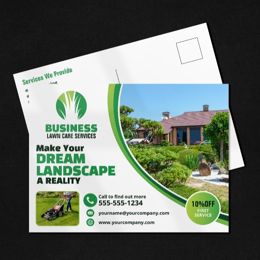 Verzorging van gazons landschapsarchitectuur grasm briefkaart