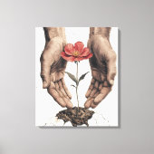 Verzorging van groei - Inspirerend muurkunst Canvas Afdruk (Voorkant)