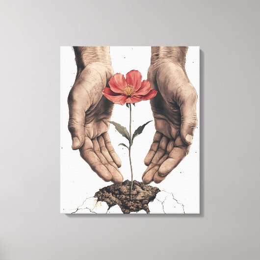 Verzorging van groei - Inspirerend muurkunst Canvas Afdruk (Voorkant)