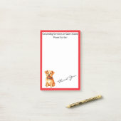 Verzorging van huisdieren Gepersonaliseerde Goud E Post-it® Notes (Op bureau)
