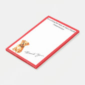 Verzorging van huisdieren Gepersonaliseerde Goud E Post-it® Notes (Schuin)