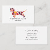 verzorging van huisdieren | Honden lopen | Dachshu Visitekaartje (Voorkant / Achterkant)