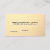 verzorging van huisdieren | Slank metallic Afsprakenkaartje (Achterkant)