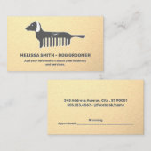 verzorging van huisdieren | Slank metallic Afsprakenkaartje (Voorkant / Achterkant)