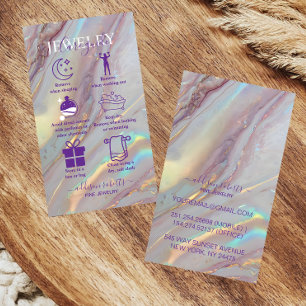Verzorging van luxe holografische glamourdesign-si visitekaartje