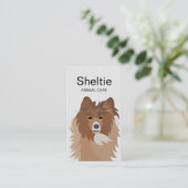 Verzorging van Sheltie-honden Visitekaartje (Staand voorkant)