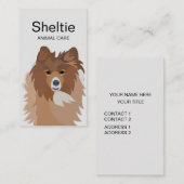 Verzorging van Sheltie-honden Visitekaartje (Voorkant / Achterkant)