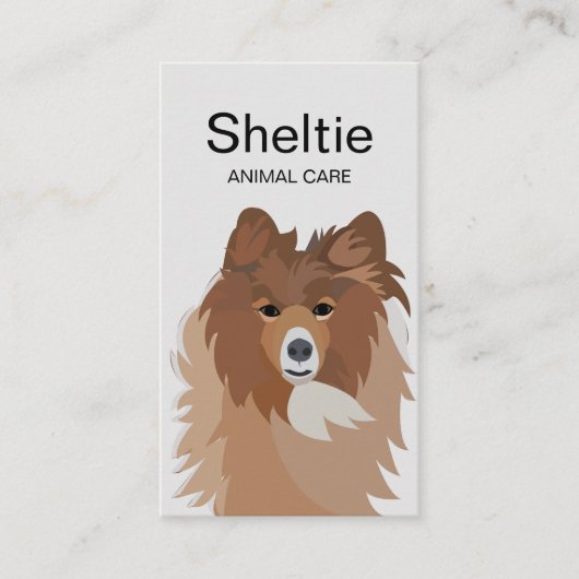 Verzorging van Sheltie-honden Visitekaartje (Voorkant)