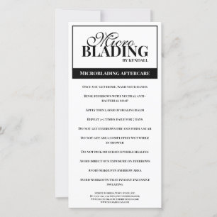 Verzorging Wenkbrauwen Eenvoudig Zwart Wit Instruc Bedankkaart