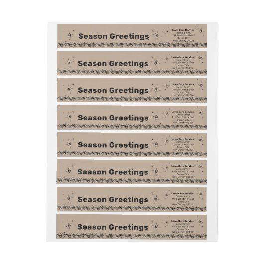 Verzorgingsdienst Gazon Seizoensgroeten Retouradre (Vel)