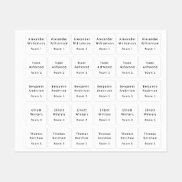 Verzorgingshuis Bewoner Naam Kamer Nummer Labels
