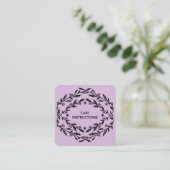 VERZORGINGSINSTRUCTIES Chique Elegant Roos Lijst B Vierkante Visitekaartje (Staand voorkant)