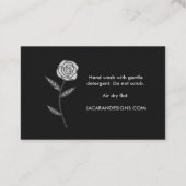 VERZORGINGSINSTRUCTIES Chique Elegant Roos Lijst B Visitekaartje (Achterkant)