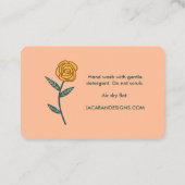 VERZORGINGSINSTRUCTIES Chique Elegant Roos Lijst B Visitekaartje (Achterkant)