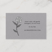 VERZORGINGSINSTRUCTIES Chique Elegant Roos Lijst B Visitekaartje (Achterkant)