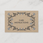 VERZORGINGSINSTRUCTIES Chique Elegant Roos Lijst B Visitekaartje (Voorkant)