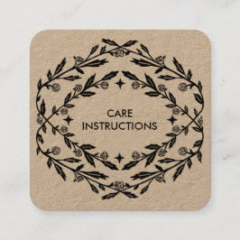 VERZORGINGSINSTRUCTIES Chique Elegant Roos Lijst K Vierkante Visitekaartje