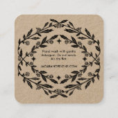 VERZORGINGSINSTRUCTIES Chique Elegant Roos Lijst K Vierkante Visitekaartje (Achterkant)