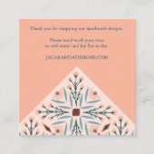 VERZORGINGSINSTRUCTIES Elegante Bloemen Tegels Geo Vierkante Visitekaartje (Voorkant)