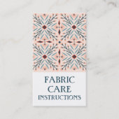 Verzorgingsinstructies Elegante Bloemen Tegels Roz Visitekaartje