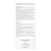 Verzorgingsinstructies Lichaamspiercing Modern Reclamekaart (Achterkant)
