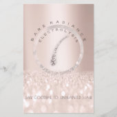 Verzorgingsinstructies Roze Glitter Electrolyse1 Flyer (Voorkant)