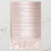 Verzorgingsinstructies Roze Glitter Electrolyse1 Flyer (Achterkant)
