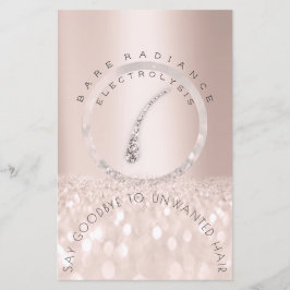 Verzorgingsinstructies Roze Glitter Electrolyse Flyer