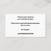 VERZORGINGSINSTRUCTIES Schattige Elegant Wildflowe Visitekaartje (Achterkant)