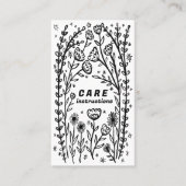 VERZORGINGSINSTRUCTIES Schattige Elegant Wildflowe Visitekaartje (Voorkant)