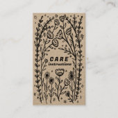 VERZORGINGSINSTRUCTIES Schattige Elegant Wildflowe Visitekaartje (Voorkant)