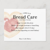 Verzorgingsinstructies voor Rustic Heart Cookie Br Bedankkaart (Voorkant)