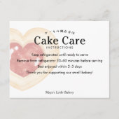 Verzorgingsinstructies voor Rustic Heart Cookie Ca Bedankkaart (Voorkant)