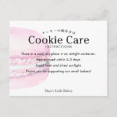 Verzorgingsinstructies voor Rustic Roze Macaron Ko Bedankkaart (Voorkant)