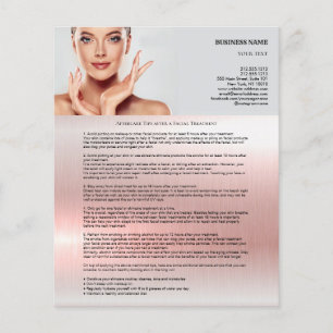 Verzorgingstips na een gezichtsbehandeling 4.5"x5. flyer