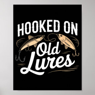 Verzot op oude lokkertjes grappige visser opa poster