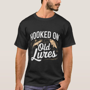 Verzot op oude lokkertjes grappige visser opa t-shirt