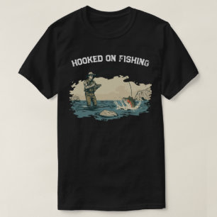 Verzot op vissen Vintage Buitenman Angelaar Scene T-shirt