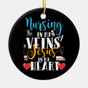 Verzuring in Mijn veinen Christelijke RN verpleegs Keramisch Ornament