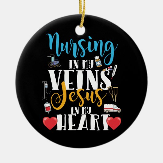 Verzuring in Mijn veinen Christelijke RN verpleegs Keramisch Ornament (Voorkant)