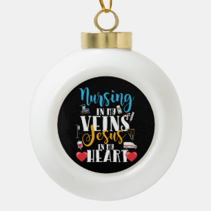 Verzuring in Mijn veinen Christelijke RN verpleegs Keramische Bal Ornament