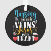 Verzuring in Mijn veinen Christelijke RN verpleegs Ornament (achterkant)