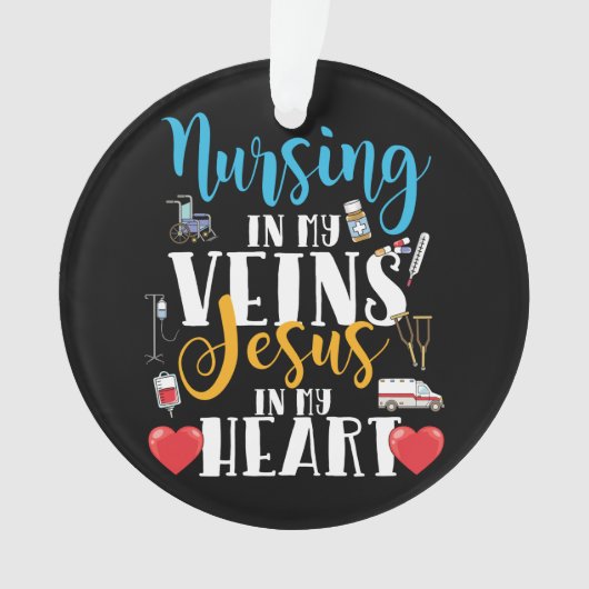 Verzuring in Mijn veinen Christelijke RN verpleegs Ornament (voorkant)