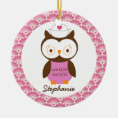 Verzuster Owl Aangepaste Gift Ornament (Voorkant)