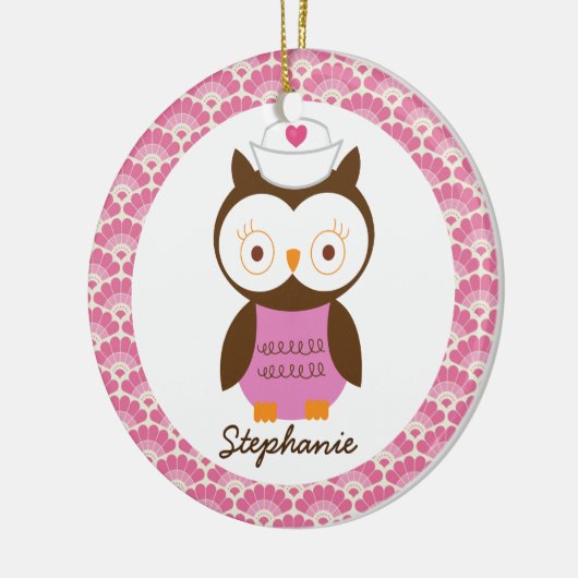 Verzuster Owl Aangepaste Gift Ornament (Links)