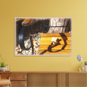 Verzwakkeren in de herfstzon canvas afdruk (Insitu (Woonkamer))