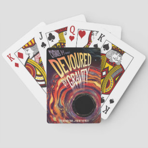Verzwolgen Door Zwaartekracht Halloween Gat Zwarte Pokerkaarten
