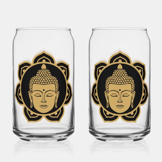 Vesak Buddha Blikvorm Glas (Achterkant)