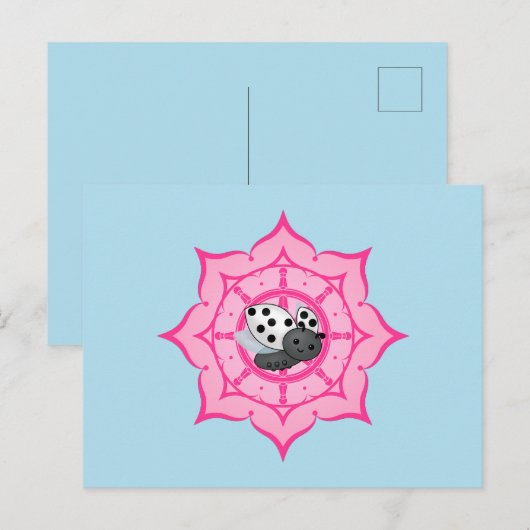 Vesak Buddha Ladybug Briefkaart (Voorkant / Achterkant)