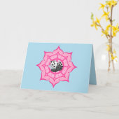 Vesak Buddha Ladybug Kaart (Gele Bloem)